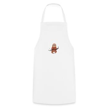 sloth - Cooking Apron - white - Front - AI Model Male 185 dark (185cm)