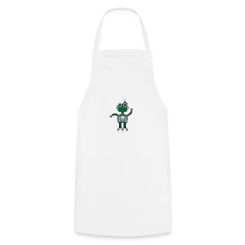 Robot mignon de bande dessinée - Tablier de cuisine - blanc - Devant - AI Model Male 185 dark (185cm)