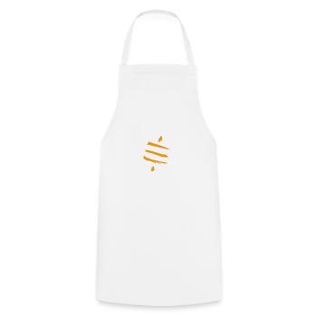 Vintage Bitcoin Crypto Satoshi’s Symbol 21 - Tablier de cuisine - blanc - Devant - AI Model Male 185 dark (185cm)