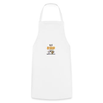 Skat et bière - Tablier de cuisine - blanc - Devant - AI Model Male 185 dark (185cm)