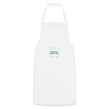 67th Birthday 67 years old Binary Code Computer Science - Cooking Apron - white - Front - AI Model Male 185 dark (185cm)