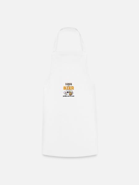 Tarock und Bier - Kochschürze - Weiß