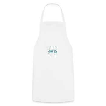 65th Birthday 65 years old Binary Code Computer Science - Cooking Apron - white - Front - AI Model Male 185 dark (185cm)