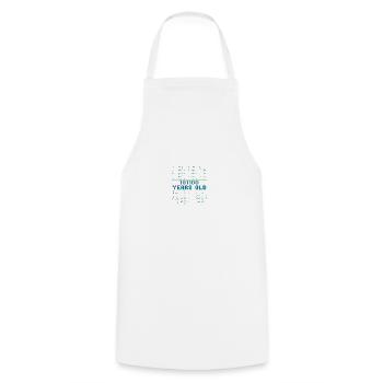44th Birthday 44 years old Binary Code Computer Science - Cooking Apron - white - Front - AI Model Male 185 dark (185cm)