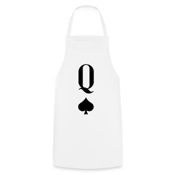 Queen of Pik and Spades - Kochschürze - Weiß - Vorne - AI Model Male 185 dark (185cm)