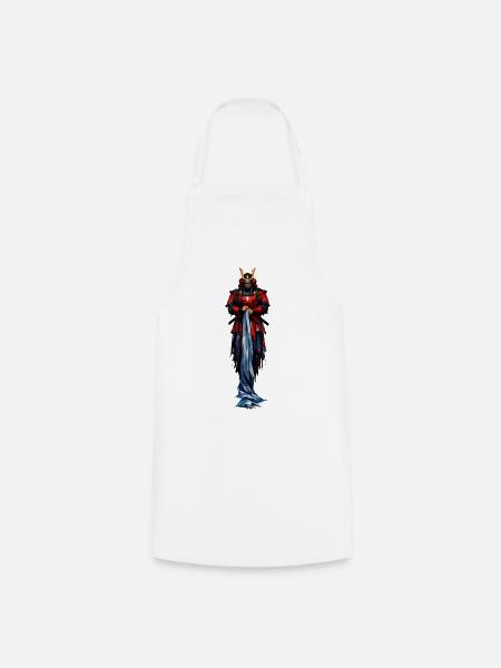 Roter Krieger Samurai Mantel - Kochschürze - Weiß