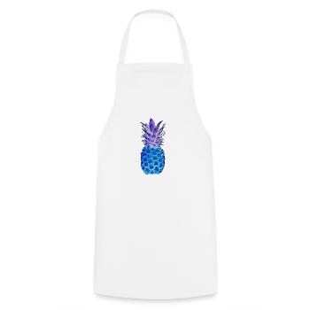 ANANAS MOSAIC night - Cooking Apron - white - Front - AI Model Male 185 dark (185cm)