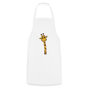 Funny Long Neck Giraffe Cool Cute Animals - Cooking Apron - white - Front - AI Model Male 185 dark (185cm)
