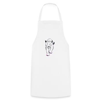 Sunderland Black Cats - Black & Pink Outline - Cooking Apron - white - Front - AI Model Male 185 dark (185cm)