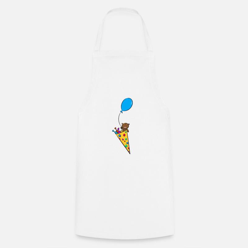 Bear in school bag - Cooking Apron - white