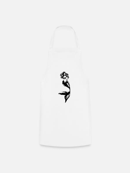 Effet de tampon encreur Art de la sirène - Tablier de cuisine - blanc
