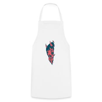 Manga demon - Cooking Apron - white - Front - AI Model Male 185 dark (185cm)