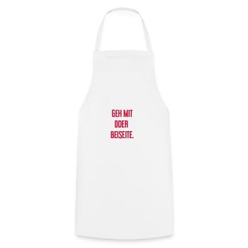 Walk with or aside - Cooking Apron - white - Front - AI Model Male 185 dark (185cm)