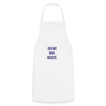 Walk with or aside - Cooking Apron - white - Front - AI Model Male 185 dark (185cm)