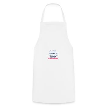 je vais être grande soeur - Tablier de cuisine - blanc - Devant - AI Model Male 185 dark (185cm)