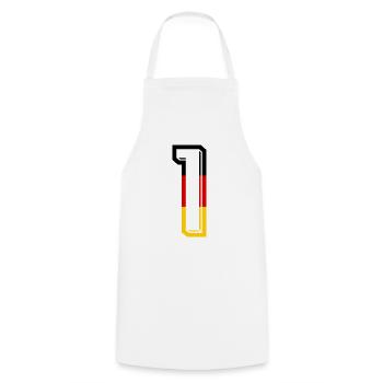 Nummer 1 Deutschland Trikot Zahl 1 Jahr - Kochschürze - Weiß - Vorne - AI Model Male 185 dark (185cm)