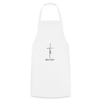 Christianity Christian Believer Love Gift - Cooking Apron - white - Front - AI Model Male 185 dark (185cm)