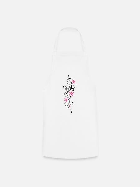 Belle fleurs en filigrane. Élément floral. - Tablier de cuisine - blanc