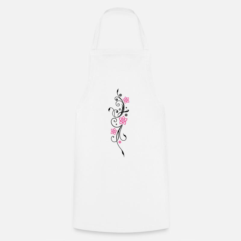 Belle fleurs en filigrane. Élément floral. - Tablier de cuisine - blanc