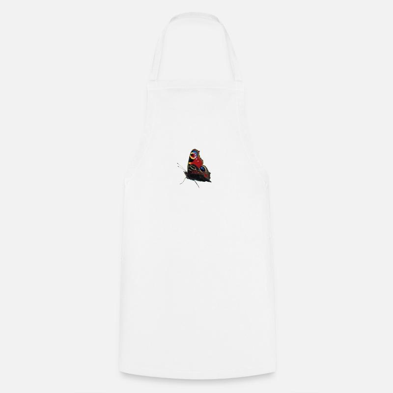 Butterfly peacock eye - Cooking Apron - white