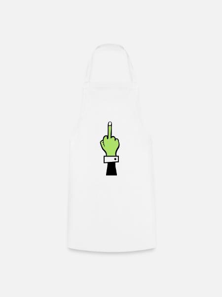 zombie hand mittelfinger - Kochschürze - Weiß