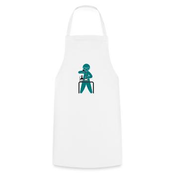 Un scientifique tenant un tube à essai - Tablier de cuisine - blanc - Devant - AI Model Male 185 dark (185cm)