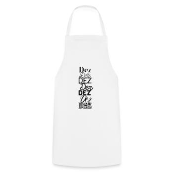 Dez - Kochschürze - Weiß - Vorne - AI Model Male 185 dark (185cm)