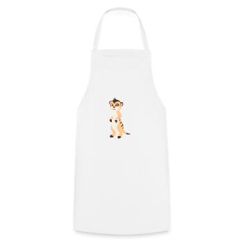 meerkat - Cooking Apron - white - Front - AI Model Male 185 dark (185cm)