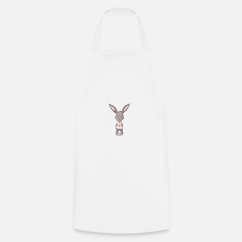 Pink Hare - Cooking Apron - white