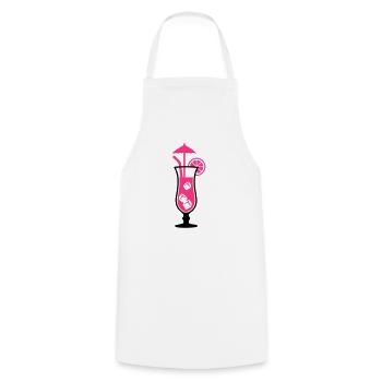 Cocktail - Tablier de cuisine - blanc - Devant - AI Model Male 185 dark (185cm)