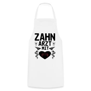 Zahnarzt mit Herz Geschenk - Kochschürze - Weiß - Vorne - AI Model Male 185 dark (185cm)
