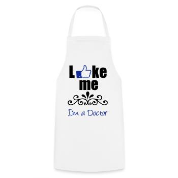 Like the Doctor - Cooking Apron - white - Front - AI Model Male 185 dark (185cm)