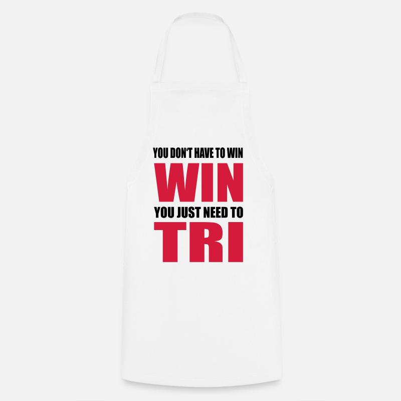 Triathlon - Tablier de cuisine - blanc