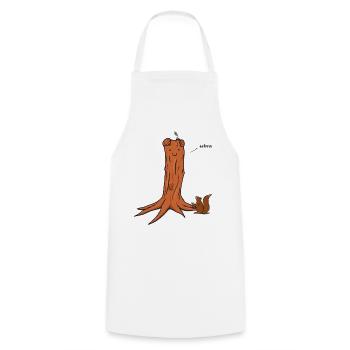 Astrein Cartoon Illustration Text schwarz - Kochschürze - Weiß - Vorne - AI Model Male 185 dark (185cm)