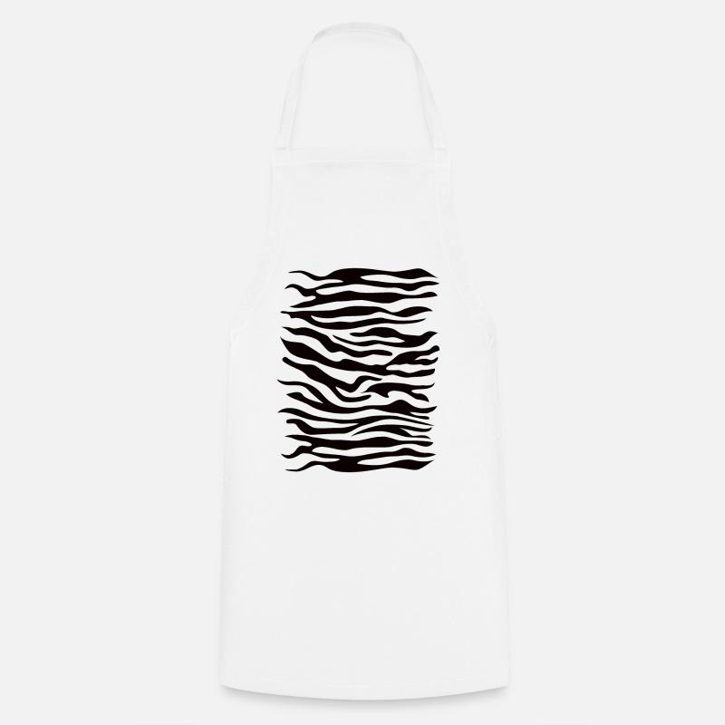 Zebra Muster schwarz - Kochschürze - Weiß