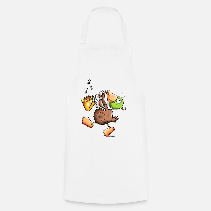 Drôle canard avec instrument - Tablier de cuisine - blanc