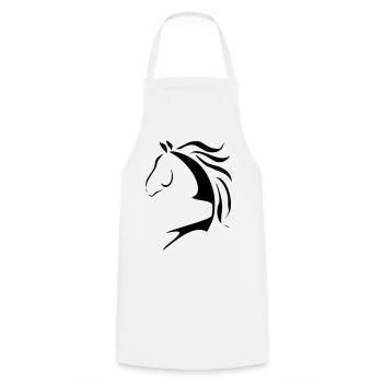 Horse head, horse design, horse, horses - Cooking Apron - white - Front - AI Model Male 185 dark (185cm)