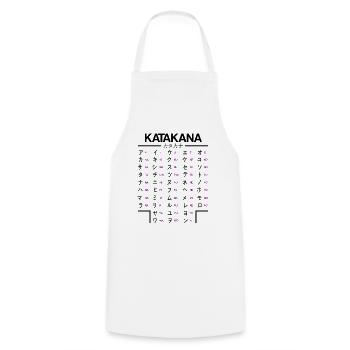 Japanisch Lernen Katakana Anime Manga Japan Fans - Kochschürze - Weiß - Vorne - AI Model Male 185 dark (185cm)