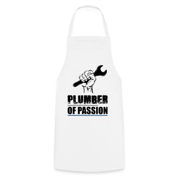 plombier - Tablier de cuisine - blanc - Devant - AI Model Male 185 dark (185cm)