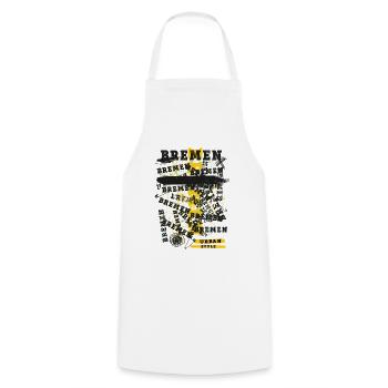 Brême Allemagne Ville Skyline Accueil Amour - Tablier de cuisine - blanc - Devant - AI Model Male 185 dark (185cm)