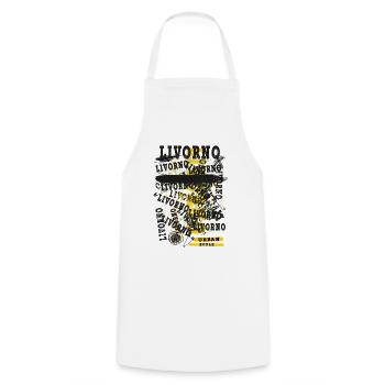 Livourne Italie Ville Skyline Accueil Amour - Tablier de cuisine - blanc - Devant - AI Model Male 185 dark (185cm)