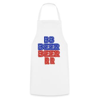 BIER - Kochschürze - Weiß - Vorne - AI Model Male 185 dark (185cm)