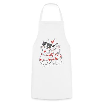 In love, I'm in love - Cooking Apron - white - Front - AI Model Male 185 dark (185cm)