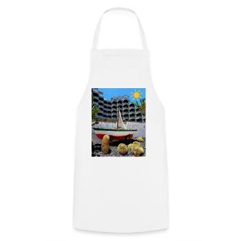 EC Holidays I Travel I Gran Canaria I Boat I Espagne - Tablier de cuisine - blanc - Devant - AI Model Male 185 dark (185cm)