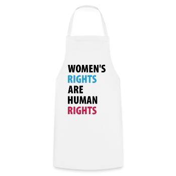 Les droits des femmes sont des droits humains - Tablier de cuisine - blanc - Devant - AI Model Male 185 dark (185cm)