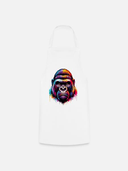 Gorilla - Kochschürze - Weiß