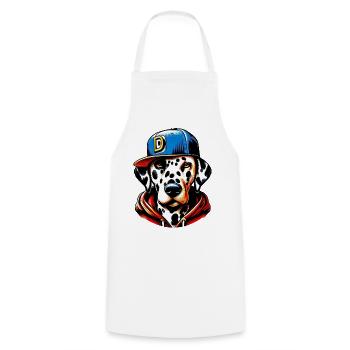Dog - Cooking Apron - white - Front - AI Model Male 185 dark (185cm)