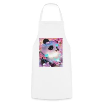 Panda Picture - Cooking Apron - white - Front - AI Model Male 185 dark (185cm)