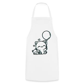 Félin - Tablier de cuisine - blanc - Devant - AI Model Male 185 dark (185cm)
