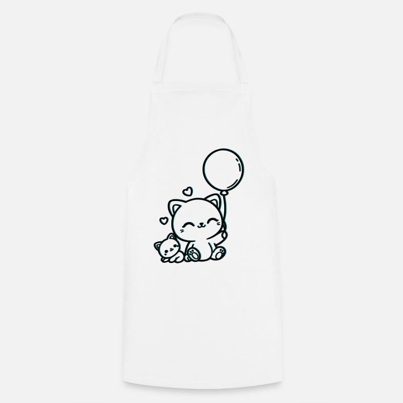 Félin - Tablier de cuisine - blanc
